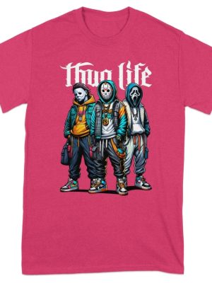 Thug Life Unique Horror Movie Characters Graphic T Shirt Thug Life Horror Shirt riracha 7