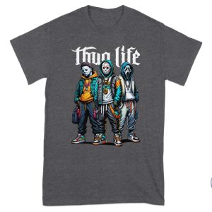 Thug Life Unique Horror Movie Characters Graphic T Shirt Thug Life Horror Shirt riracha 8