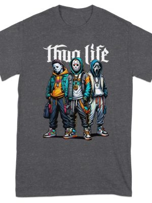 Thug Life Unique Horror Movie Characters Graphic T Shirt Thug Life Horror Shirt riracha 8