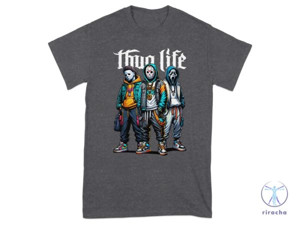 Thug Life Unique Horror Movie Characters Graphic T Shirt Thug Life Horror Shirt riracha 8