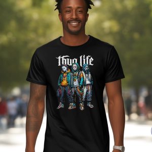 Thug Life Unique Horror Movie Characters Graphic T Shirt Thug Life Horror Shirt riracha 9