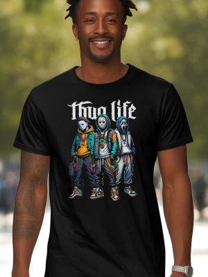 Thug Life Unique Horror Movie Characters Graphic T Shirt Thug Life Horror Shirt riracha 9