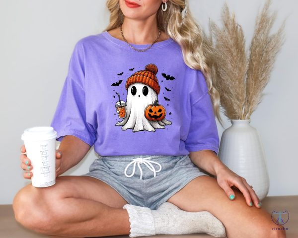 Halloween Ghost Shirt Cute Halloween Shirt Halloween Womens Shirt Spooky Season Shirt riracha 1