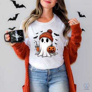 Halloween Ghost Shirt Cute Halloween Shirt Halloween Womens Shirt Spooky Season Shirt riracha 2