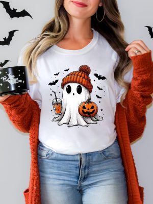 Halloween Ghost Shirt Cute Halloween Shirt Halloween Womens Shirt Spooky Season Shirt riracha 2