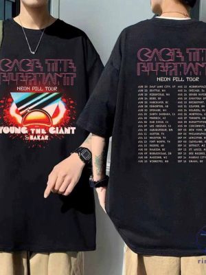 Cage The Elephant Neon Pill Tour 2024 Shirt Cage The Elephant Fan Shirt Cage The Elephant 2024 Tour Shirt riracha 3