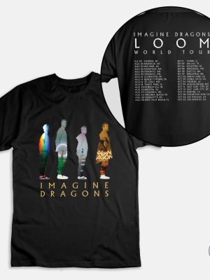 Vintage Graphic Imagine Dragons Loom World Tour 2024 Double Sided Unisex T Shirt riracha 2