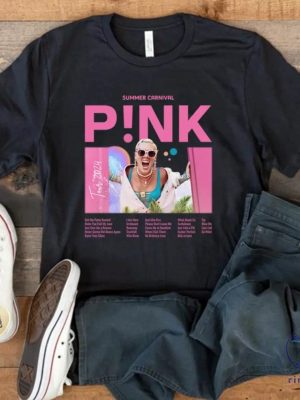 Pink Summer Carnival Tour T Shirt Pink Tour 2024 T Shirt Pink Concert Tee riracha 2