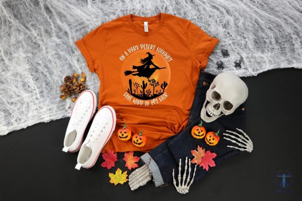 On A Dark Desert Highway Cool Wind In My Hair Halloween Shirt On A Dark Desert Highway Shirt riracha 1