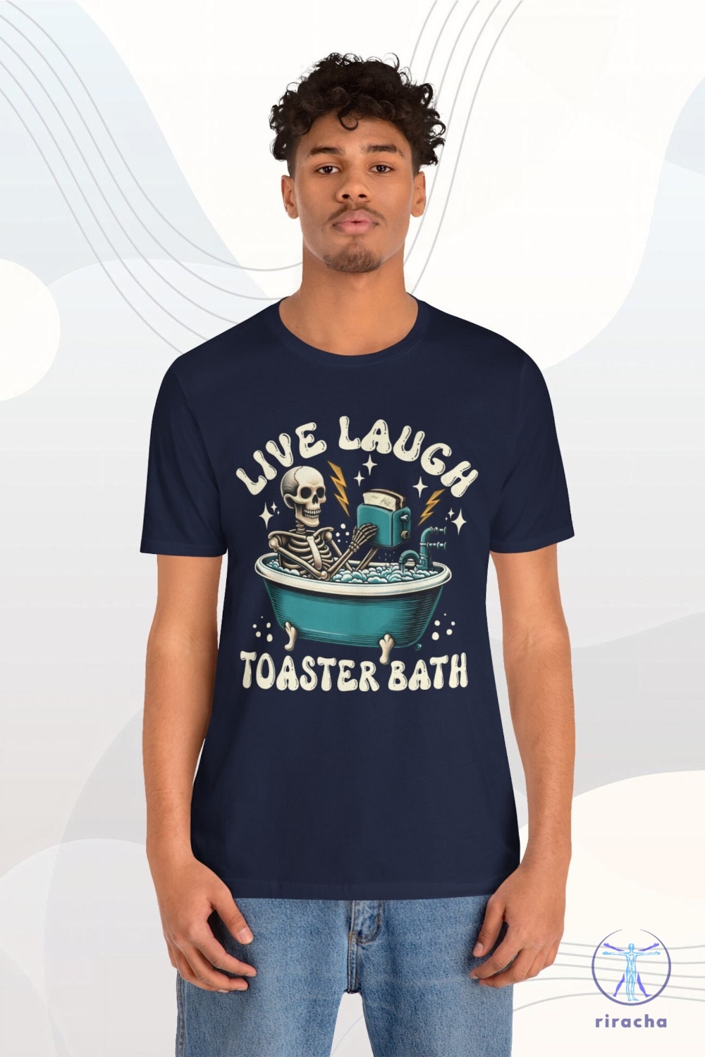 Live Laugh Toaster Bath Shirt Dark Humor Gift Depressed Af Tee Live Laugh Toaster Bath Shirt