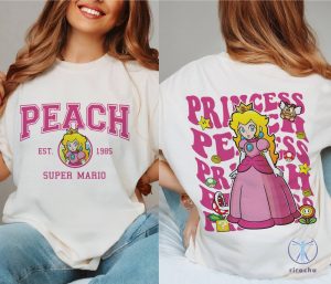 Princess Peach Shirt Super Mario Luigi Princess Peach Bowser Shirt Mario Bros Shirt Princess Peach Shirt riracha 3