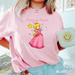 Princess Peach Shirt Super Mario Bros Shirt Mario Family Shirts Mario Princess Peach Shirt riracha 4