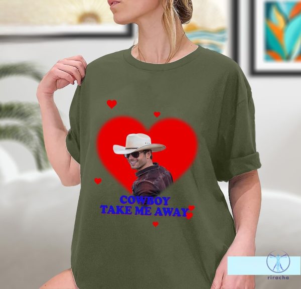 Cowboy Take Me Away Glen Powell Shirt If You Feel It Chase It Shirt Twisters 2024 Glen Powell Movies riracha 1