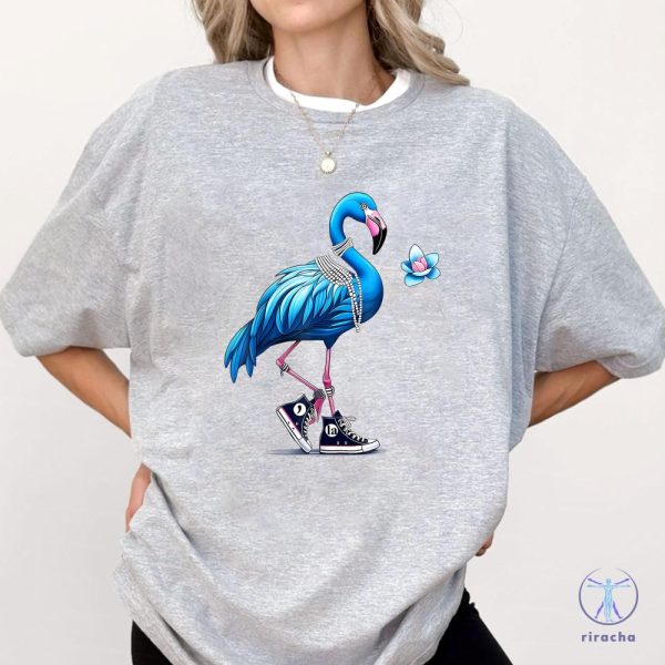 Blue Flamingo Kamala Harris Shirt Harris 2024 T Shirt Madam President T Shirt Blue Flamingo Harris 2024 Shirt riracha 3