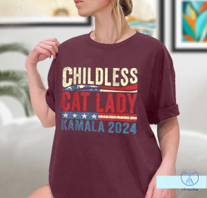 Kamala Harris Shirt Childless Cat Ladies For Kamala Harris 47 Funny Pro Kamala T Shirt riracha 4