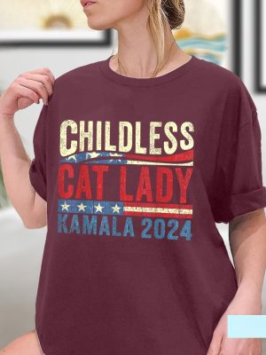 Kamala Harris Shirt Childless Cat Ladies For Kamala Harris 47 Funny Pro Kamala T Shirt riracha 4