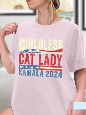 Kamala Harris Shirt Childless Cat Ladies For Kamala Harris 47 Funny Pro Kamala T Shirt riracha 5