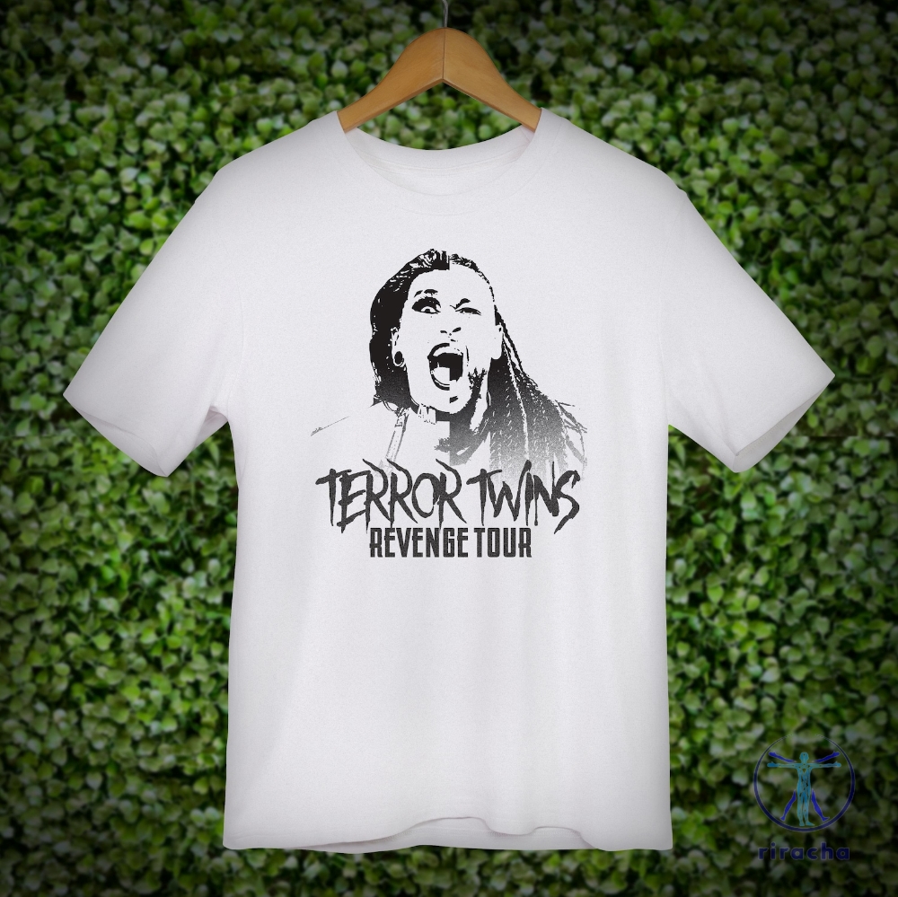 Rhea Ripley And Damien Priest Terror Twins Shirt Grunge Wwe Style Shirt Wrestling Streetwear T Shirt