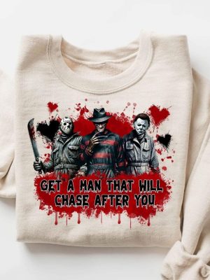 Halloween Scream Sweatshirts Horror Character Shirt Retro Halloween Horror Movie Shirt riracha 5