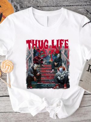 Thug Life Horror Movie Shirt Movie Killer Shirt Horror Characters Halloween Shirt riracha 2