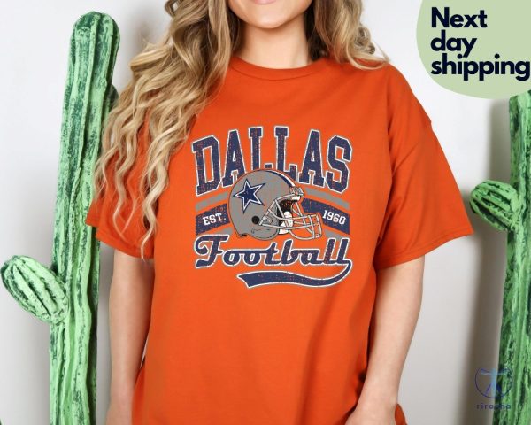 Retro Dallas Football Shirt Cowboys Team Shirt Vintage Texas Shirt Dallas Football Tee riracha 1