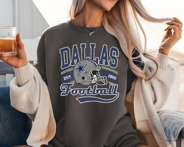 Retro Dallas Football Shirt Cowboys Team Shirt Vintage Texas Shirt Dallas Football Tee riracha 4