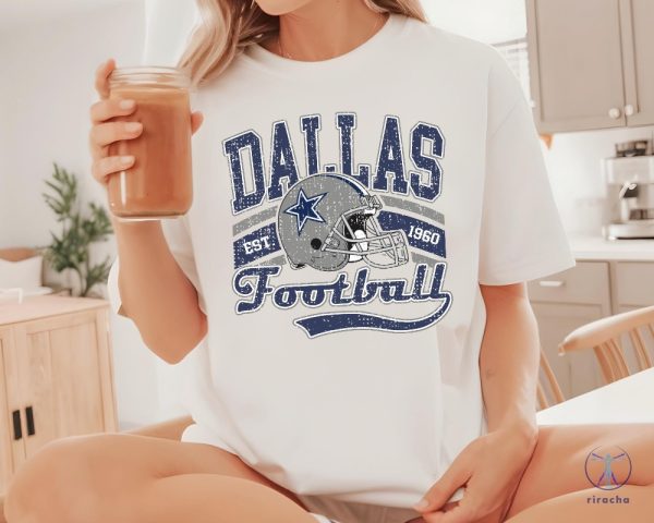 Retro Dallas Football Shirt Cowboys Team Shirt Vintage Texas Shirt Dallas Football Tee riracha 5