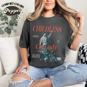 Childless Cat Lady Shirt Childless Cat Ladies Harris 2024 Feminist Cat Shirt Childless Cat Lady Shirt riracha 2