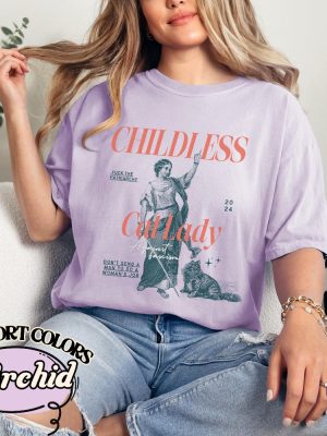 Childless Cat Lady Shirt Childless Cat Ladies Harris 2024 Feminist Cat Shirt Childless Cat Lady Shirt riracha 3