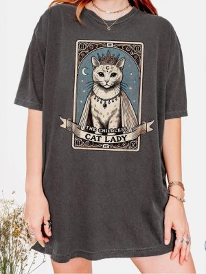 Tarot Card Shirt Childless Cat Lady Shirt Vote Kamala Tee Cat Lover Gift Feminist Shirt Childless Cat Lady Shirt riracha 2