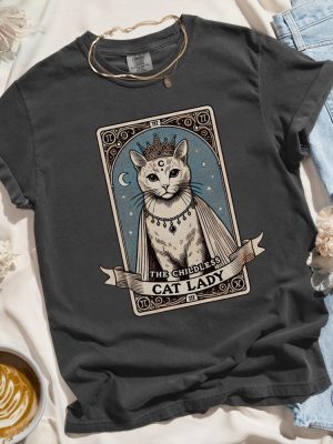 Tarot Card Shirt Childless Cat Lady Shirt Vote Kamala Tee Cat Lover Gift Feminist Shirt Childless Cat Lady Shirt riracha 3