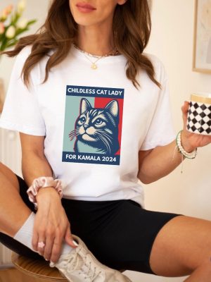 Childless Cat Lady T Shirt Cat Ladies Vote 2024 Feminist Shirt Childless Cat Lady Shirt riracha 4