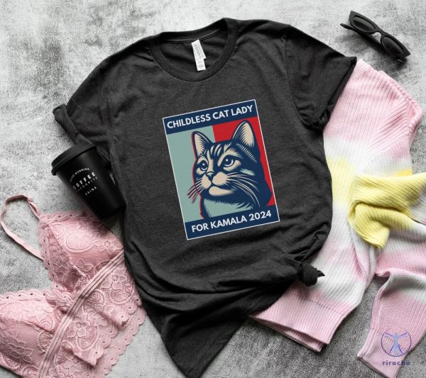 Childless Cat Lady T Shirt Cat Ladies Vote 2024 Feminist Shirt Childless Cat Lady Shirt riracha 6