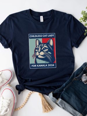 Childless Cat Lady T Shirt Cat Ladies Vote 2024 Feminist Shirt Childless Cat Lady Shirt riracha 7