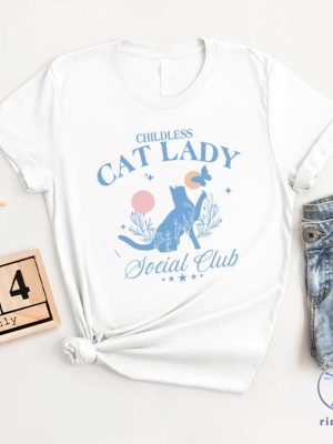 Petthouse Childless Cat Lady Shirt Flowers Cat Shirt Social Club Shirt For Friends Childless Cat Lady Shirt riracha 2