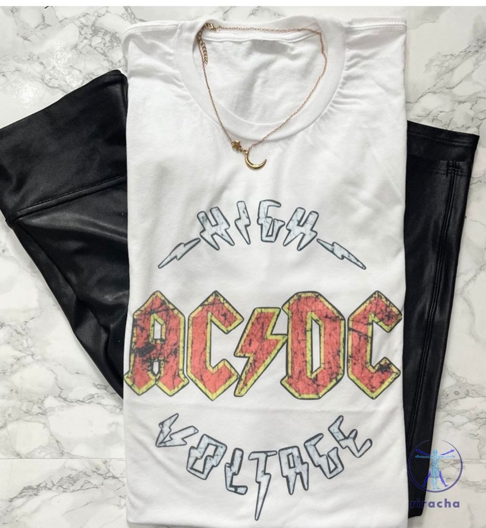 Ac Dc T Shirt Vintage Feel Tee Ac Dc Shirt