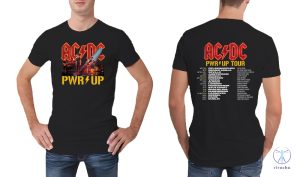 Acdc Band Ac Dc Pwr Up Tour Shirt Pwr Tour Dates T Shirt Ac Dc Shirt riracha 3