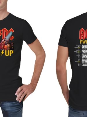 Acdc Band Ac Dc Pwr Up Tour Shirt Pwr Tour Dates T Shirt Ac Dc Shirt riracha 3