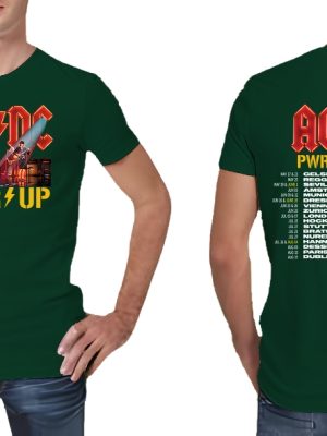 Acdc Band Ac Dc Pwr Up Tour Shirt Pwr Tour Dates T Shirt Ac Dc Shirt riracha 4