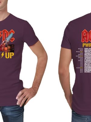 Acdc Band Ac Dc Pwr Up Tour Shirt Pwr Tour Dates T Shirt Ac Dc Shirt riracha 5