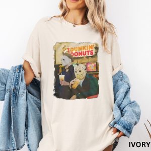 Jason Michael Dunkin Donuts Shirt Halloween Shirt Funny Halloween Tshirt Dunkin Donuts Shirt riracha 3