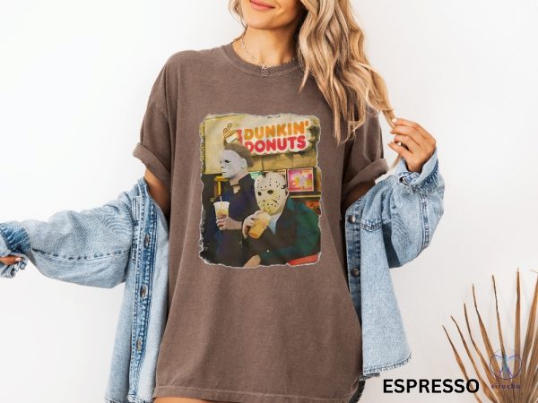 Jason Michael Dunkin Donuts Shirt Halloween Shirt Funny Halloween Tshirt Dunkin Donuts Shirt riracha 6