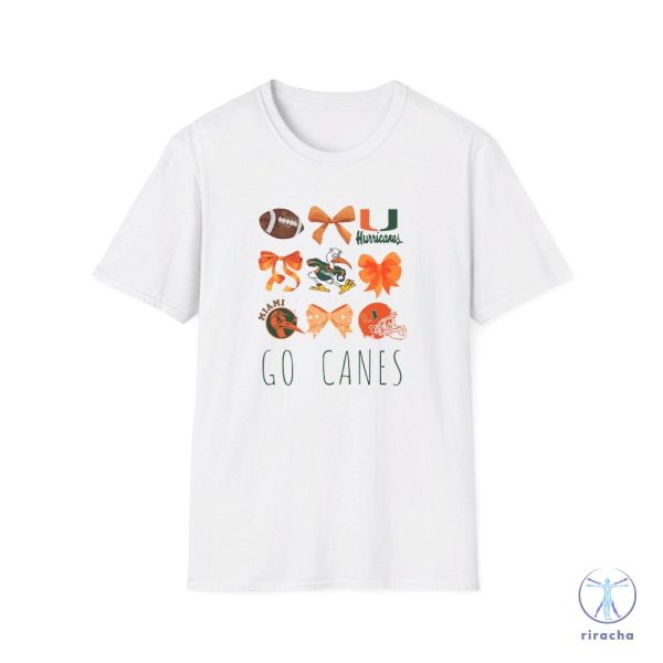 Miami Hurricanes Bows Inspired Unisex Softstyle T Shirt Miami Hurricanes T Shirt riracha 1