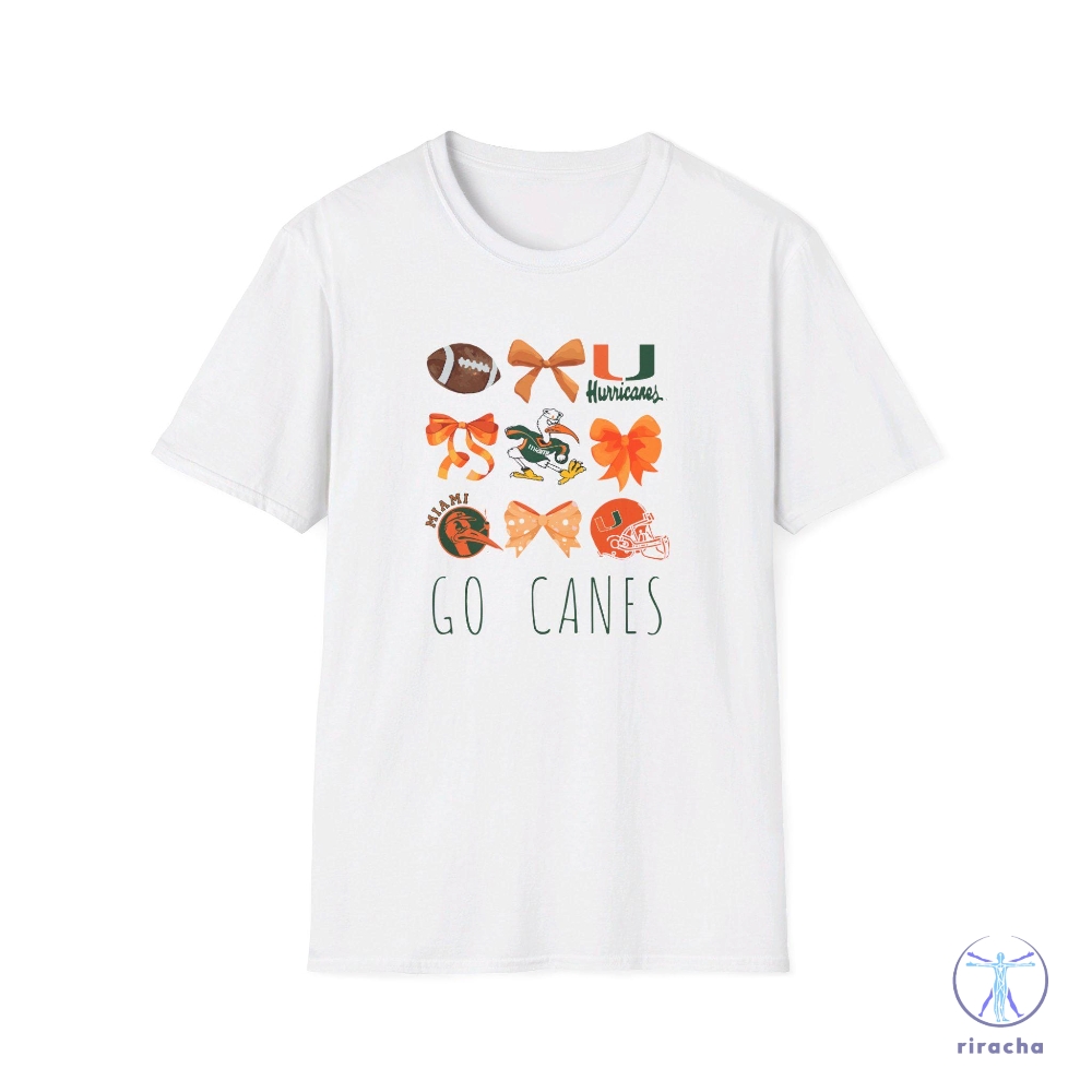 Miami Hurricanes Bows Inspired Unisex Softstyle T Shirt Miami Hurricanes T Shirt