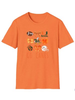 Miami Hurricanes Bows Inspired Unisex Softstyle T Shirt Miami Hurricanes T Shirt riracha 2