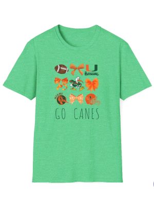 Miami Hurricanes Bows Inspired Unisex Softstyle T Shirt Miami Hurricanes T Shirt riracha 4