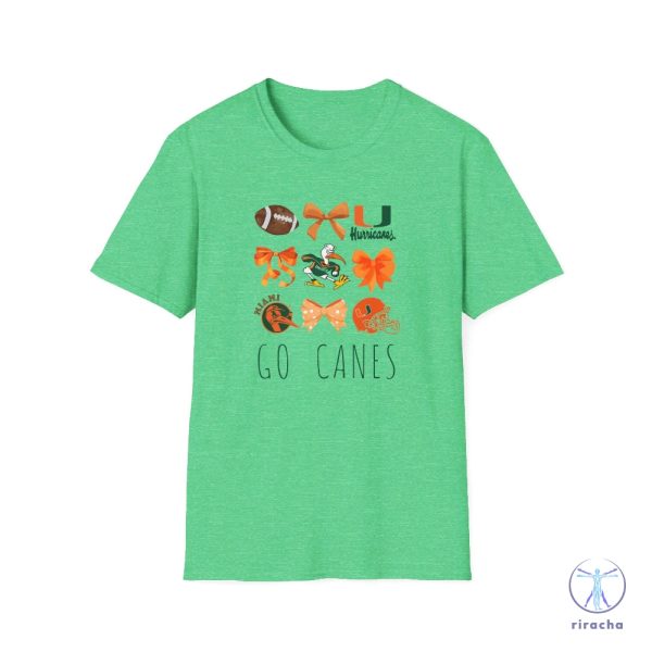 Miami Hurricanes Bows Inspired Unisex Softstyle T Shirt Miami Hurricanes T Shirt riracha 4