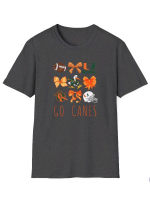 Miami Hurricanes Bows Inspired Unisex Softstyle T Shirt Miami Hurricanes T Shirt riracha 5