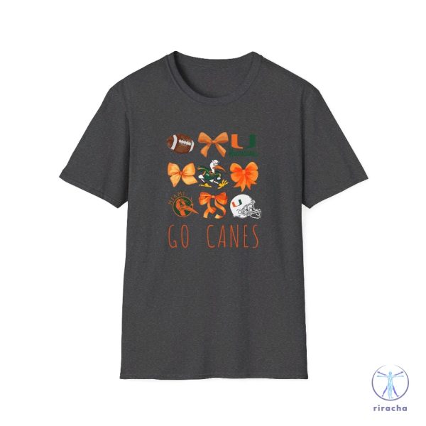 Miami Hurricanes Bows Inspired Unisex Softstyle T Shirt Miami Hurricanes T Shirt riracha 5