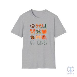 Miami Hurricanes Bows Inspired Unisex Softstyle T Shirt Miami Hurricanes T Shirt riracha 6